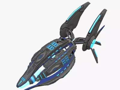 Spaceship VR  Low-poly 3D model