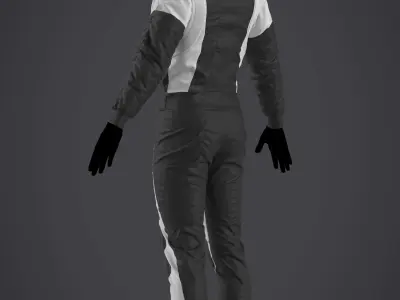 Racing Outfit - 104 Marvelous Designer and Clo3D 3D model