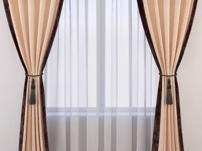 Set 34 Curtains 3D model