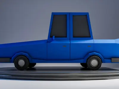 Cartoon Low Poly Car-poly 3D model Low-poly 3D model