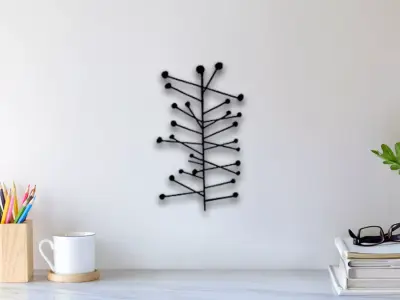 Abstract Leaf Wall Art 3D print model get