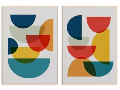 Abstract Painting Frame set 3D model 64