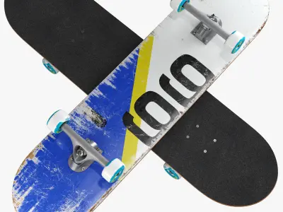 decorative set light blue 3D model