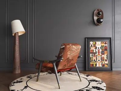 Cozy Reading Corner 3D Scene 3D model