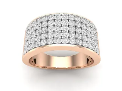 AV 436 Diamond Men Hip Hop Anniversary Wedding Band 3D print model