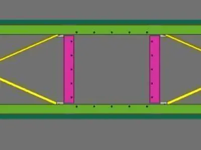 Steel Bridge Structure OBJ IFC 3D Model 3D model