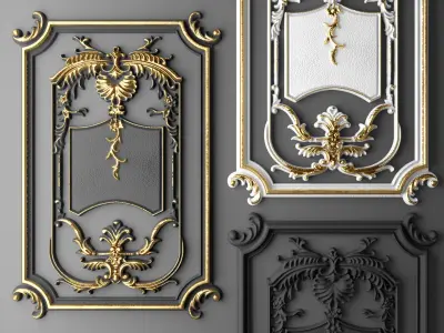 Collection stucco molding frame 2 3D model