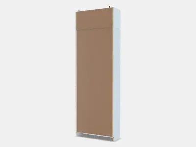 BILLY Bookcase w hght ext ut-pnl-glss drs Low-poly 3D model