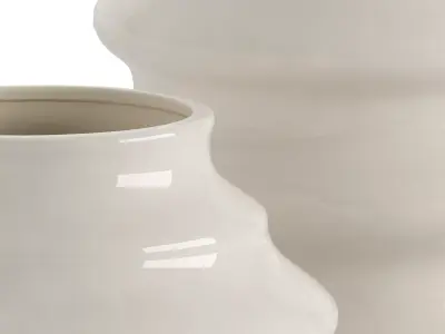 Set 2 tiered vase 3D model