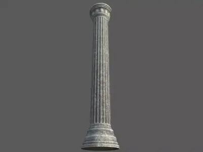 Low Poly Roman Column 2 Low-poly 3D model