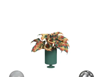 Calla Lily Flower Vase 3D model