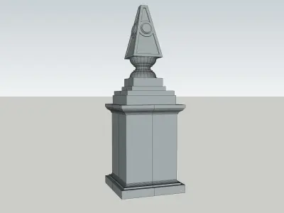 architectural Obelisk or Phial Free 3D model