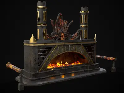 Gothic Dungeon Props Mix 3D Model Collection