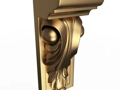 Corbel Carved 010 Low-poly 3D model
