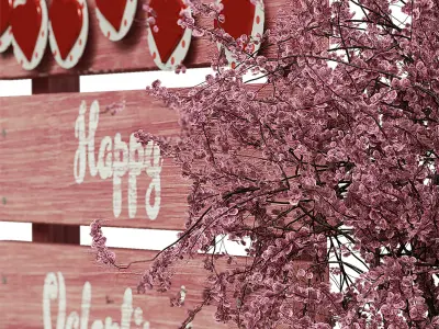 Valentine decorative trolley 3D model