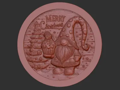 gnome christmas decor 3D print model