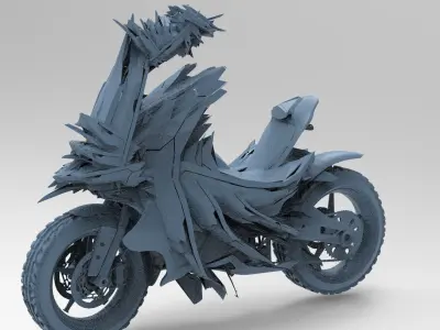 Cyberpunk subzero tail bike  2 3D model