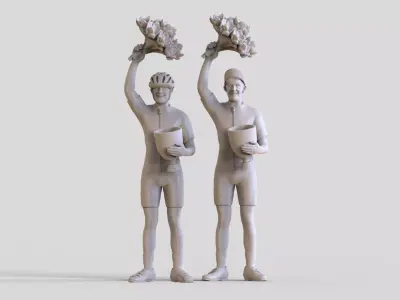 cyclist 3D print model