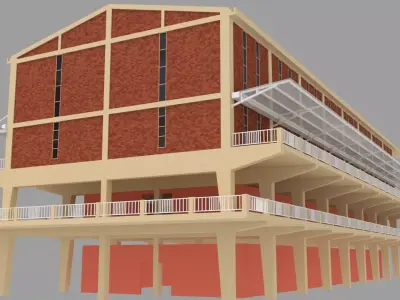 Alero Colegio 3D model