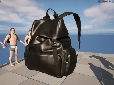 Backpack 129 - All MH Bodies - UE5 Skeletons - Rigged Low-poly 3D model
