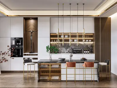 Kitchen Modern interior  0010 3D model