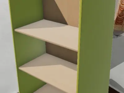 Large Shelf Green Low-poly 3D model