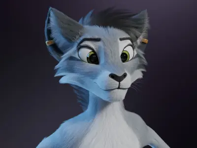 Darla Anthro Cat 3D model