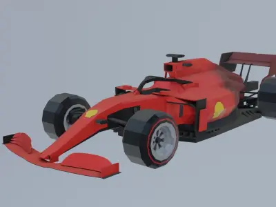 F1 cars 2021 pack Low-poly 3D model