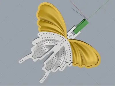 Butterfly pendant 3D print model