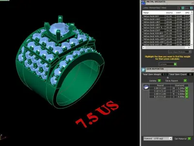 Luxury Men Rings Designs 5MR021 3D print model