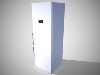 Modern Refrigerator White - Updated for 2021 Low-poly 3D model