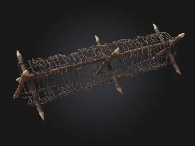 Barbed Barricade  Ruthless Defense for Conflict Zones 3D model