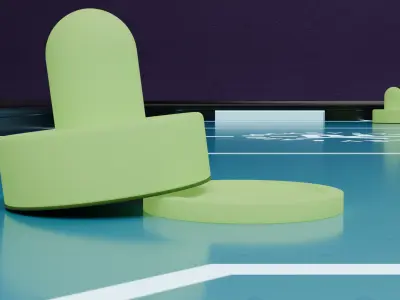 Urban Air-Hockey Table 3D model