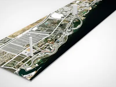 Jeddah City Circuit 3D model