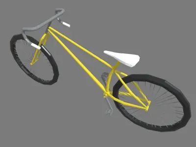 Low Poly Bicycle 02 Low-poly 3D model