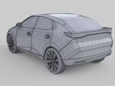 Generic Compact Electric Crossover 3D model