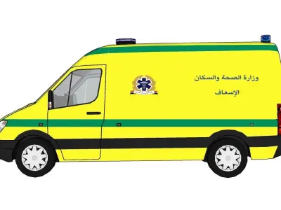 Egypt Ambulance Vehicle 3D model