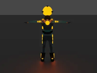 Low Poly Fantasy Astronaut Free 3D model