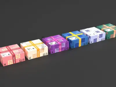 Cardboard Boxes 3D Model Low-poly 3D model