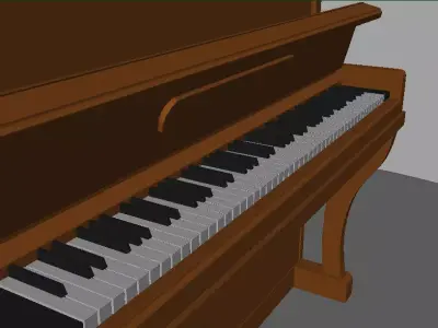 Upright Piano Belarus 3D model