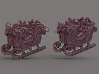 sanda sleigh gift  3D print model