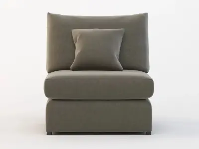 Bassett Beckham Pit Sectional Sofa Center Module 3D model