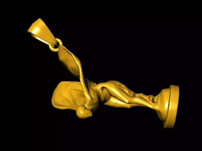 Spirit of Ecstasy pendant charms - one inch pendant 3D print model