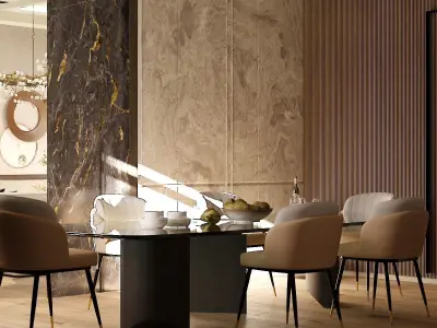 living room  3D model 5
