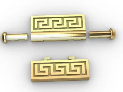 Lock bracelet or necklace clasp  3D print model