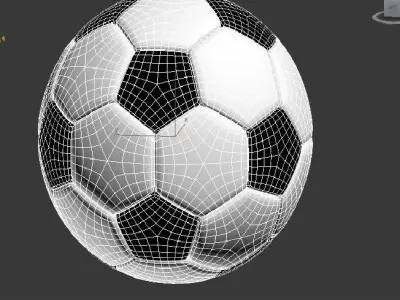 Football soccer ball 3D model 2