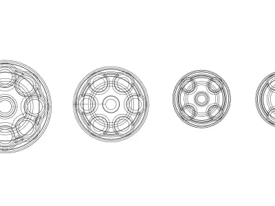 3d printable scale car model power distributors with wire holes 3D print model