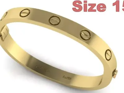 Bracelet Love size 15 3D print model
