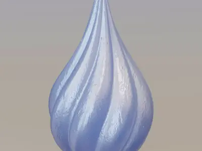  Twisted pear shaped candle  3D model