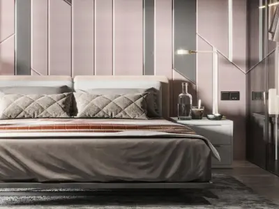 bedroom villa Home Modern decoration 3D model